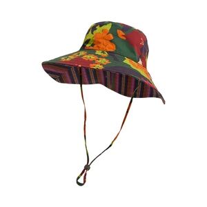 FRIDA x LOST PATTERN "Frida's Garden" Cotton Reversible Sun Hat NWT